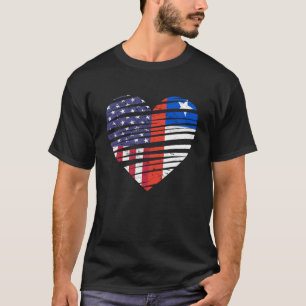 Chile American Grown Heart USA Patriot Heritage Mo T-Shirt