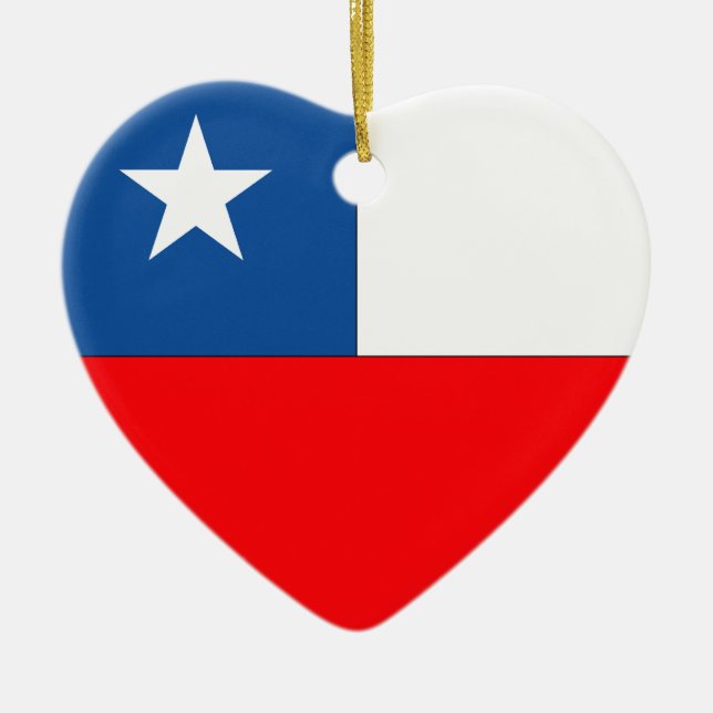 Chile Ceramic Ornament (Front)