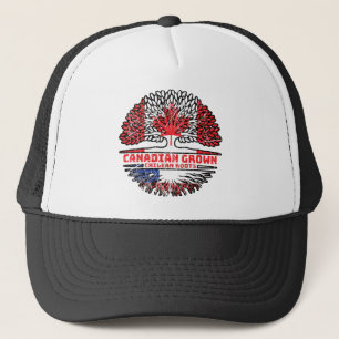 Chile Chilean Canadian Canada Tree Roots Flag Trucker Hat