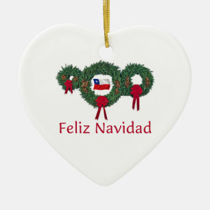 Chile Christmas 2 Ceramic Ornament