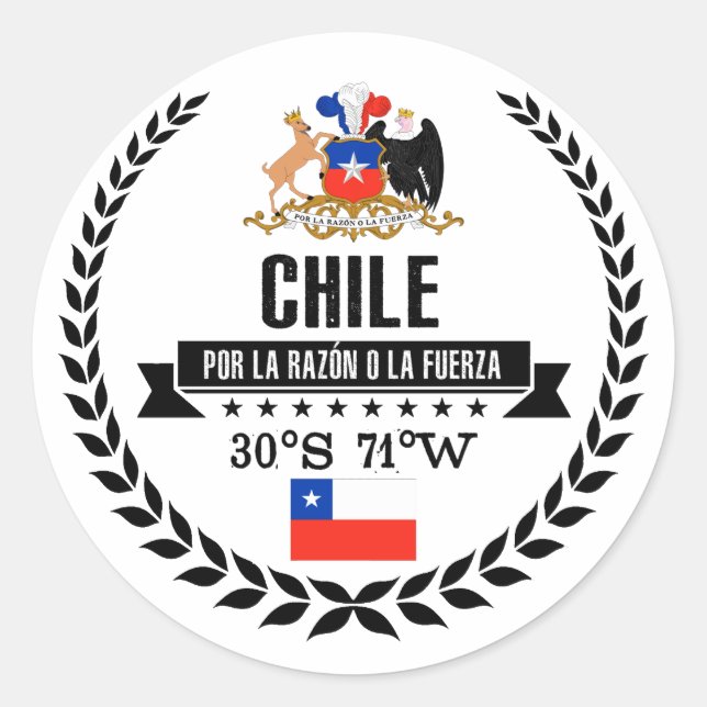 Chile Classic Round Sticker (Front)