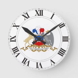 Chile Coat of Arms Round Clock