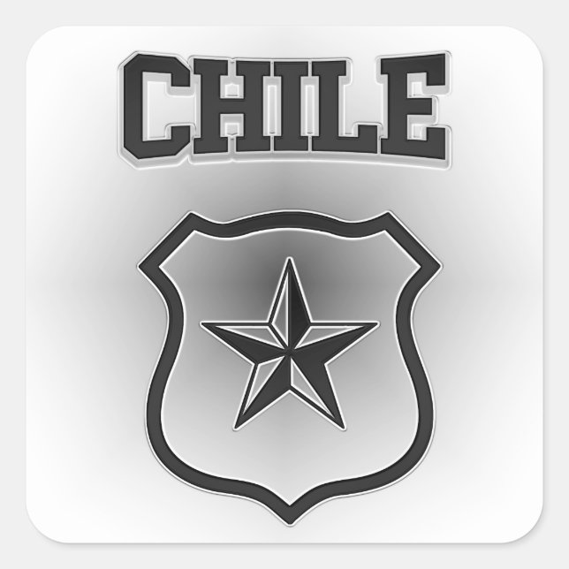 Chile  Coat of Arms Square Sticker (Front)