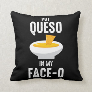 Chile Con Queso Mexican Food Joke Throw Pillow