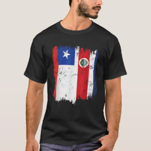 Chile Costa Rica Flag Costa Rican Roots Chilean US T-Shirt