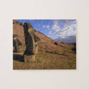 Chile, Easter Island. Hillside with Moai Jigsaw Puzzle