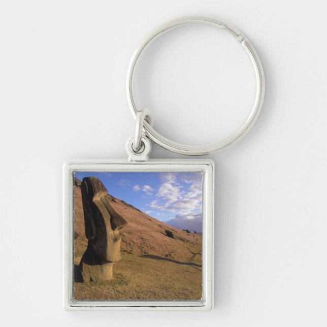 Chile, Easter Island. Hillside with Moai Keychain (Front)