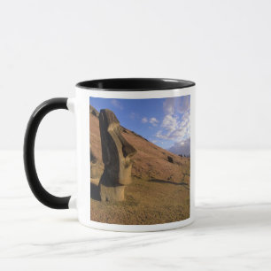 Chile, Easter Island. Hillside with Moai Mug