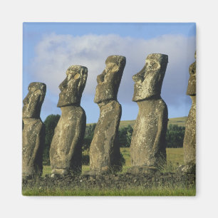 Chile, Easter Island, Rapa Nui, Ahu Akivi Magnet