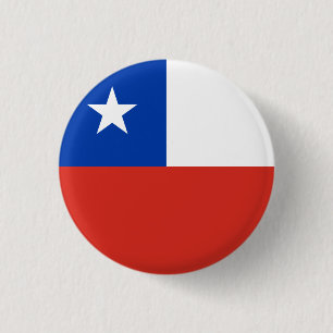 Chile flag 1 inch round button