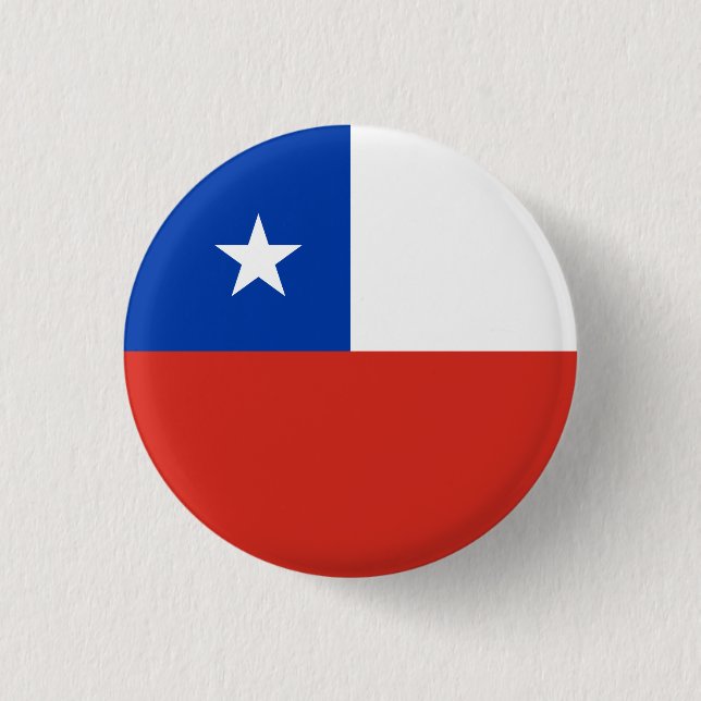 Chile Flag 1 Inch Round Button (Front)