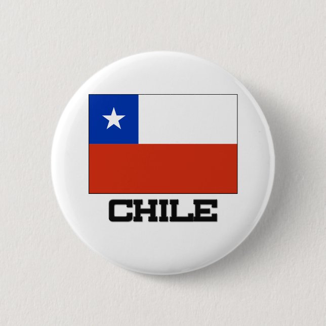 Chile Flag 2 Inch Round Button (Front)