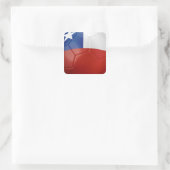 Chile Flag Ball Square Sticker (Bag)