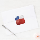 Chile Flag Ball Square Sticker (Envelope)