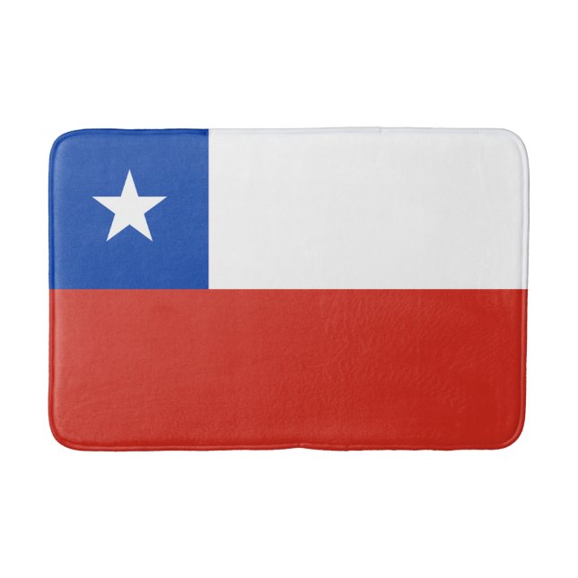 Chile Flag Bath Mat (Front)