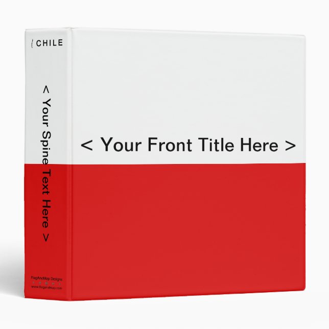 Chile Flag Binder (Front/Spine)