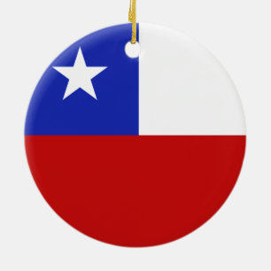 Chile Flag Ceramic Ornament