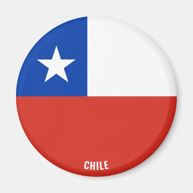 Chile Flag Charming Patriotic Magnet (Front)