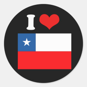 Chile Flag Classic Round Sticker
