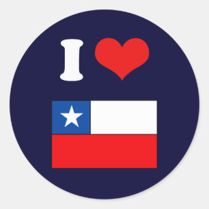 Chile Flag Classic Round Sticker