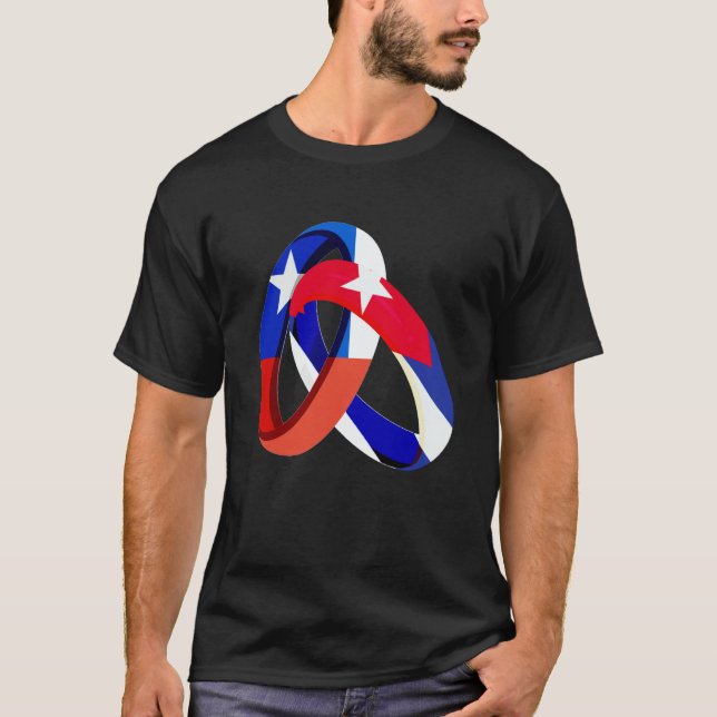 Chile Flag Cuba Grown Ring Marriage Wedding T-Shirt (Front)