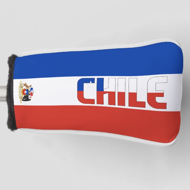 Chile Flag Gorgeous Patriotic Golf Head Cover (Front)