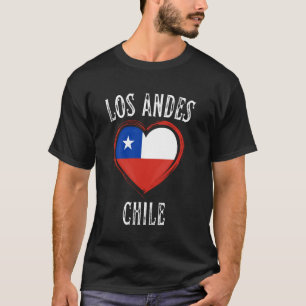Chile Flag Heart Los Andes City T-Shirt