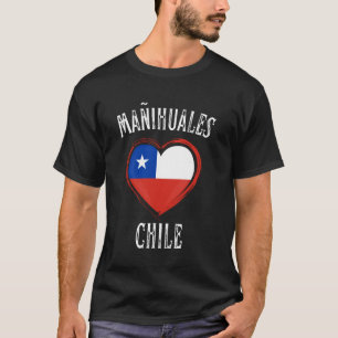 Chile Flag Heart Mañihuales City T-Shirt