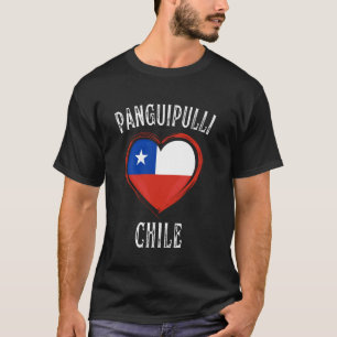 Chile Flag Heart Panguipulli City T-Shirt
