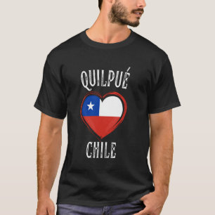Chile Flag Heart Quilpue City T-Shirt