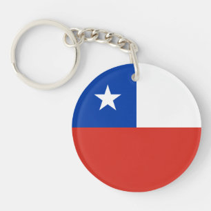 Chile Flag Keychain