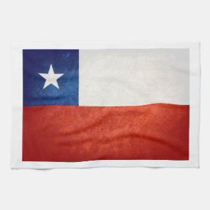 Chile Flag; Kitchen Towel