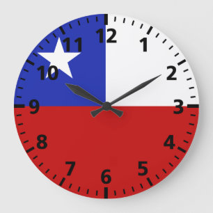 Chile Flag Large Clock