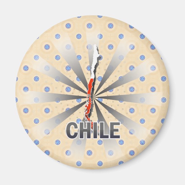 Chile Flag Map 2.0 Magnet (Front)