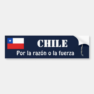 Chile Flag + Map Bumper Sticker