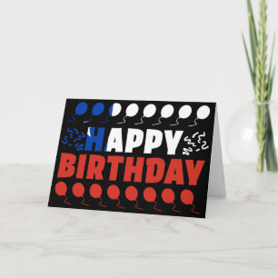 Chile Flag Patriotic Birthday Card