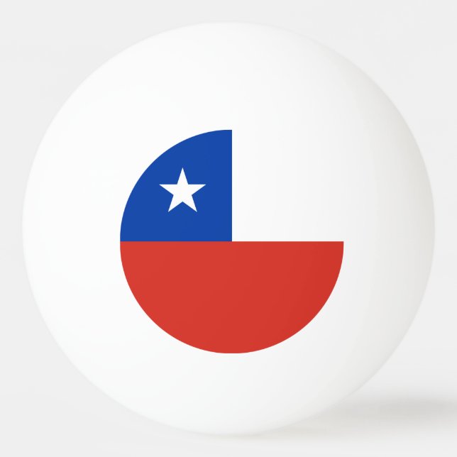 Chile Flag Ping Pong Ball (Front)