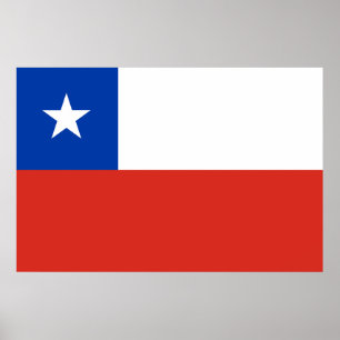 Chile flag poster