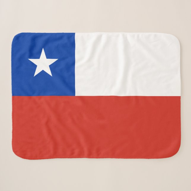 Chile Flag Sherpa Blanket (Front (Horizontal))