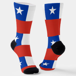 Chile Flag Socks