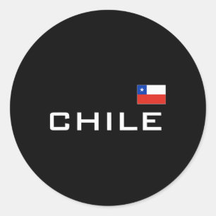 Chile Flag Sports Soccer Football Athletic Jersey Classic Round Sticker