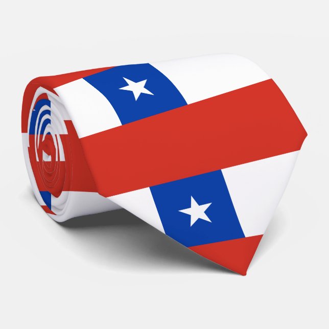 Chile flag tie (Rolled)