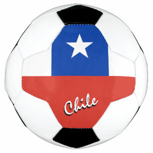 Chile Football & Chilean Flag / Sports Soccer Ball