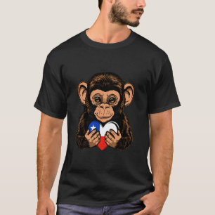 Chile Heart Monkey Chilean Pride Chilean Roots Chi T-Shirt