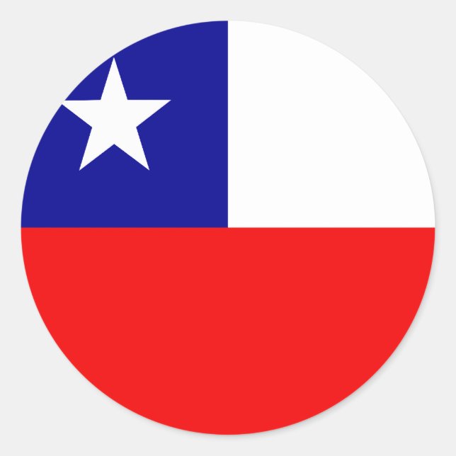 Chile High quality Flag Classic Round Sticker (Front)