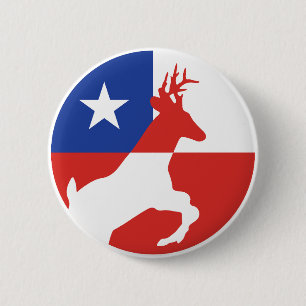 Chile Huemul Chilean National Animal Flag 2 Inch Round Button