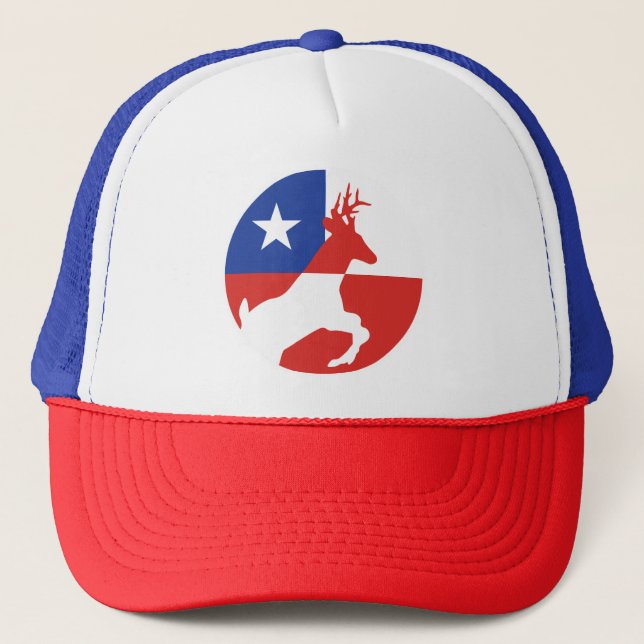 Chile Huemul Chilean National Animal Flag Trucker Hat (Front)