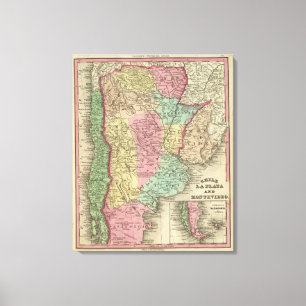 Chile La Plata And Montevideo Canvas Print