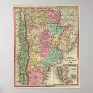 Chile La Plata And Montevideo Poster