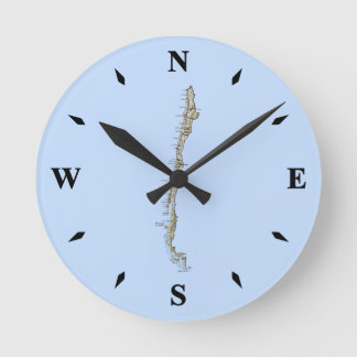 Chile Map Clock